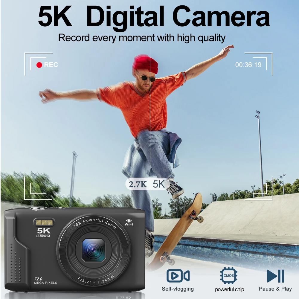 Ourlife 컴팩트 디지털 카메라 5K 72MP 2. - Canon Camera Eos R50 리뷰 및 가격
